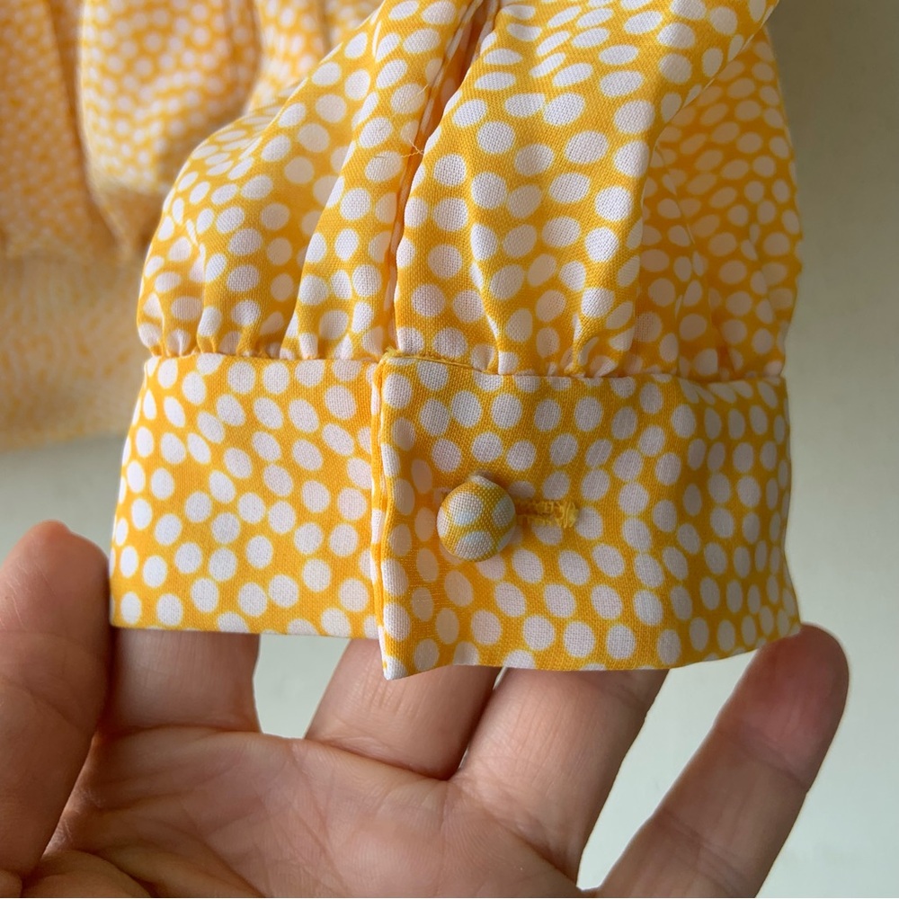 Yellow Pleated Women's Top - Picture 8 of 10